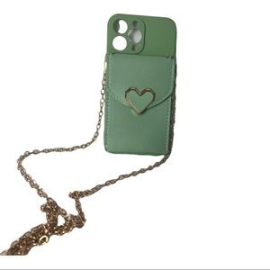Teal Iphone 13 pro max case/wallet